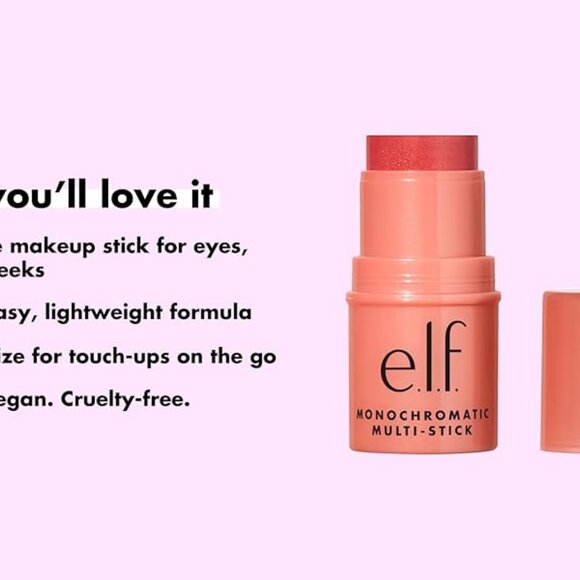 e.l.f. Monochromatic Multi Stick • Dazzling Peony • 0.17 oz - Picture 5 of 9